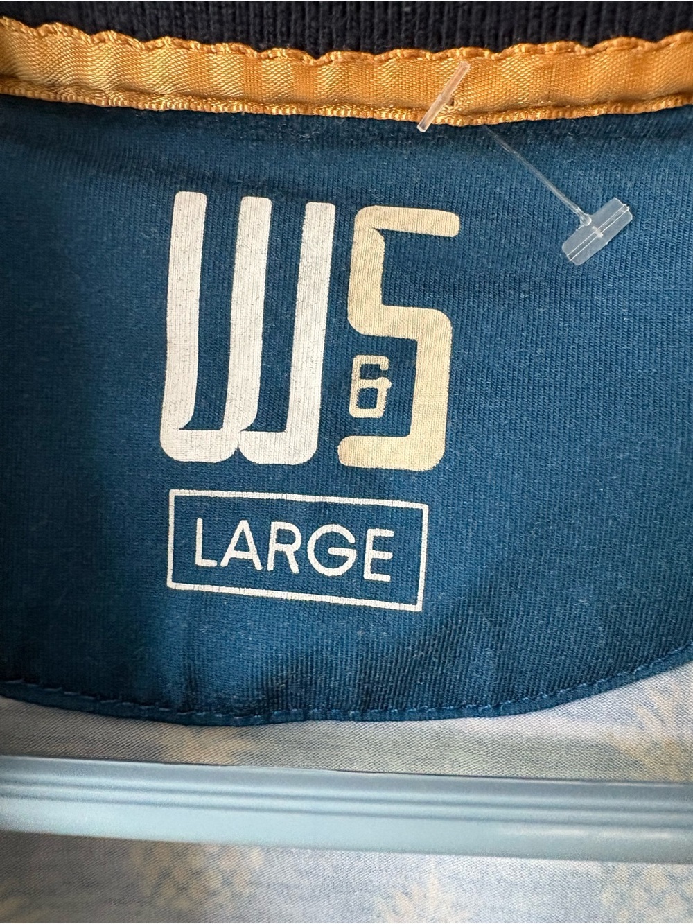 W5 Navy Polo with Gold Pineapple Print - Picture 2 of 5
